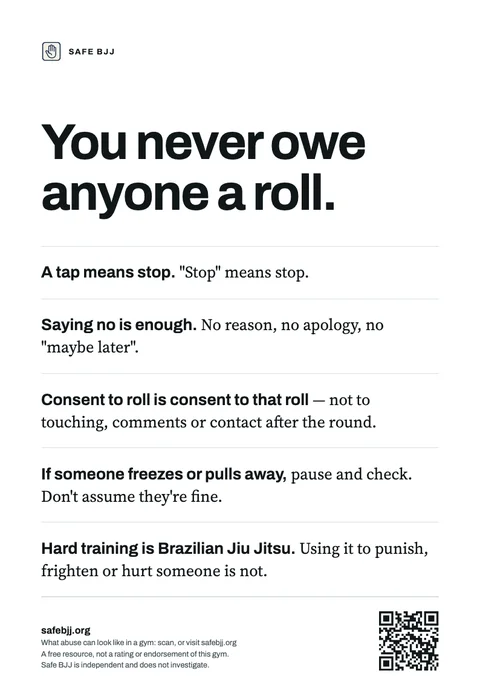 Preview of the poster: You never owe anyone a roll